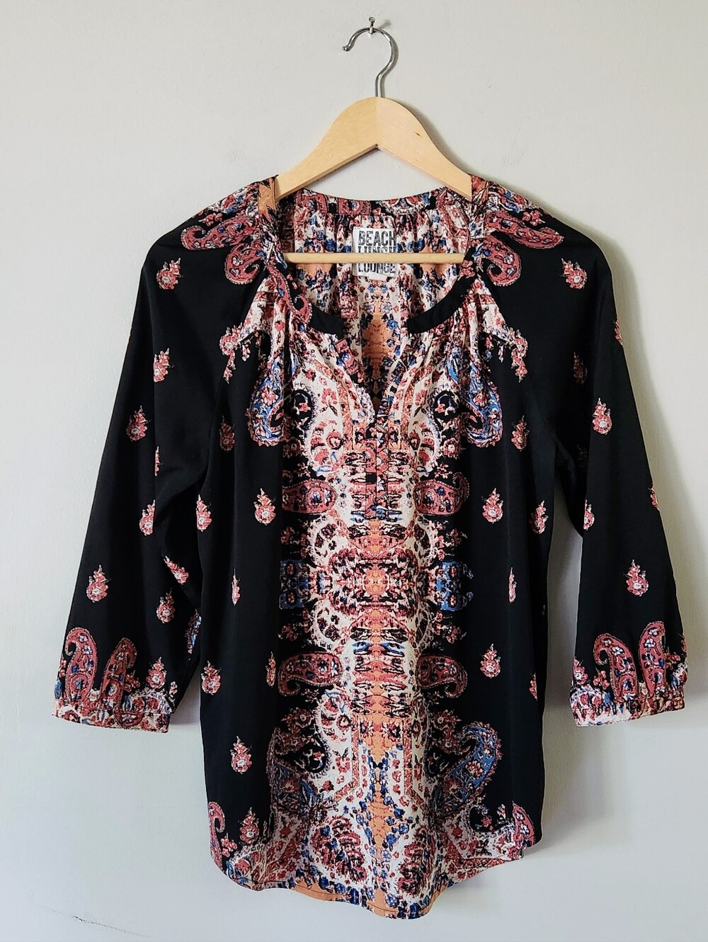 beachlunchlounge Black Boho Tunic Sz S